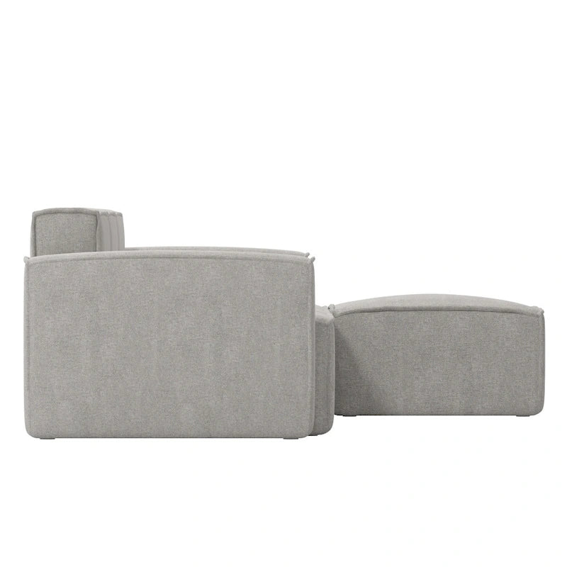 Canapé d'angle modulaire contemporain 4 pièces avec pouf-10