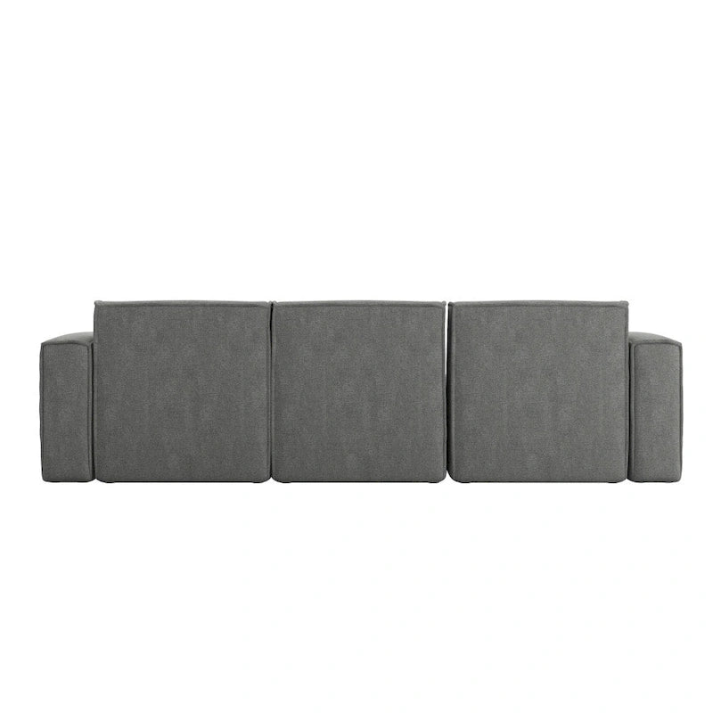 Canapé d'angle modulaire contemporain 4 pièces avec pouf-19