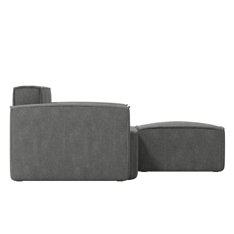 Canapé d'angle modulaire contemporain 4 pièces avec pouf-20