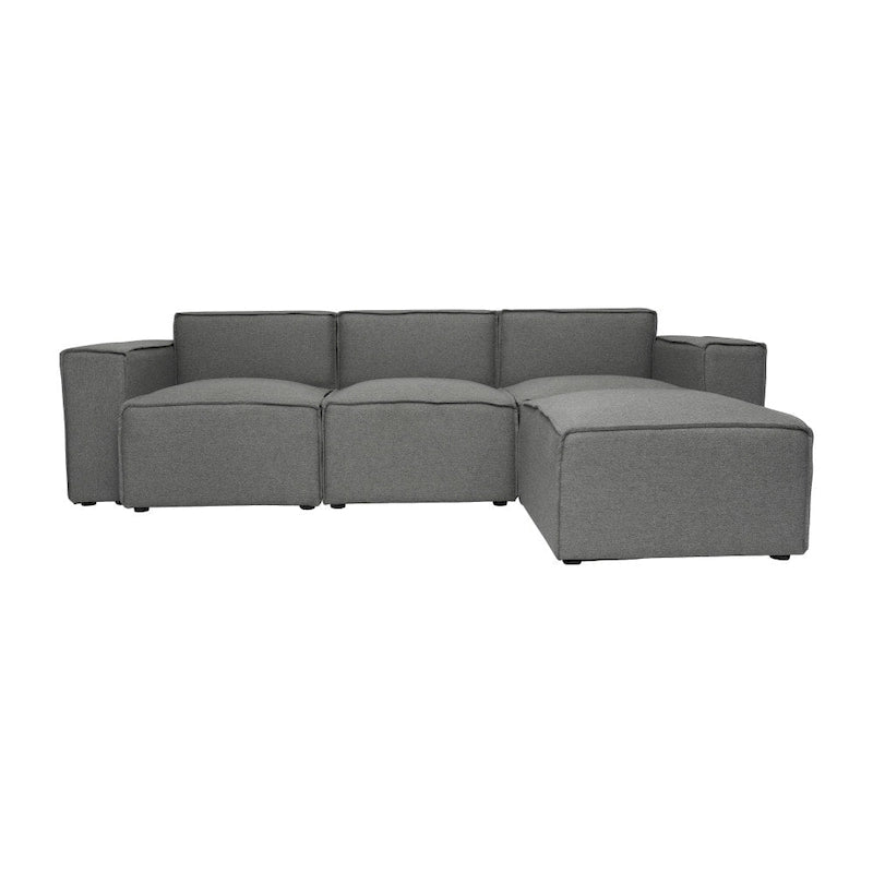 Canapé d'angle modulaire contemporain 4 pièces avec pouf-21