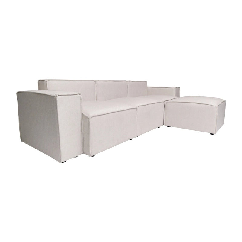 Canapé d'angle modulaire contemporain 4 pièces avec pouf-28