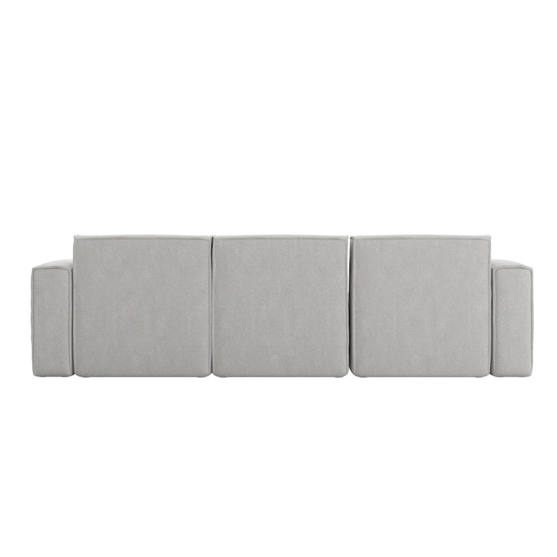 Canapé d'angle modulaire contemporain 4 pièces avec pouf-32