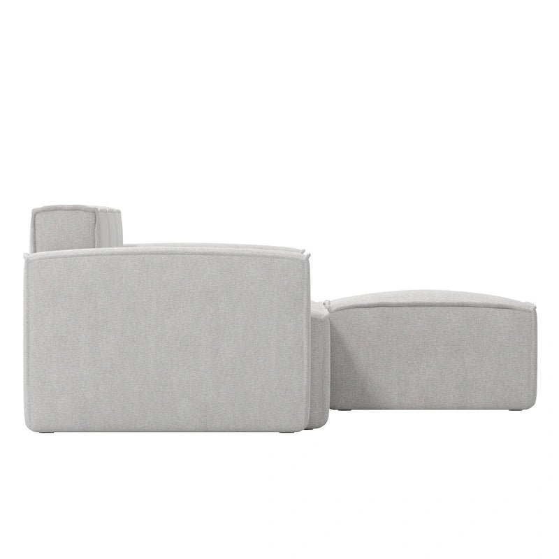 Canapé d'angle modulaire contemporain 4 pièces avec pouf-33