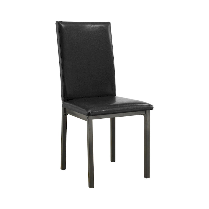 Chaises de salle à manger Hadsten noires (ensemble de 6)-2