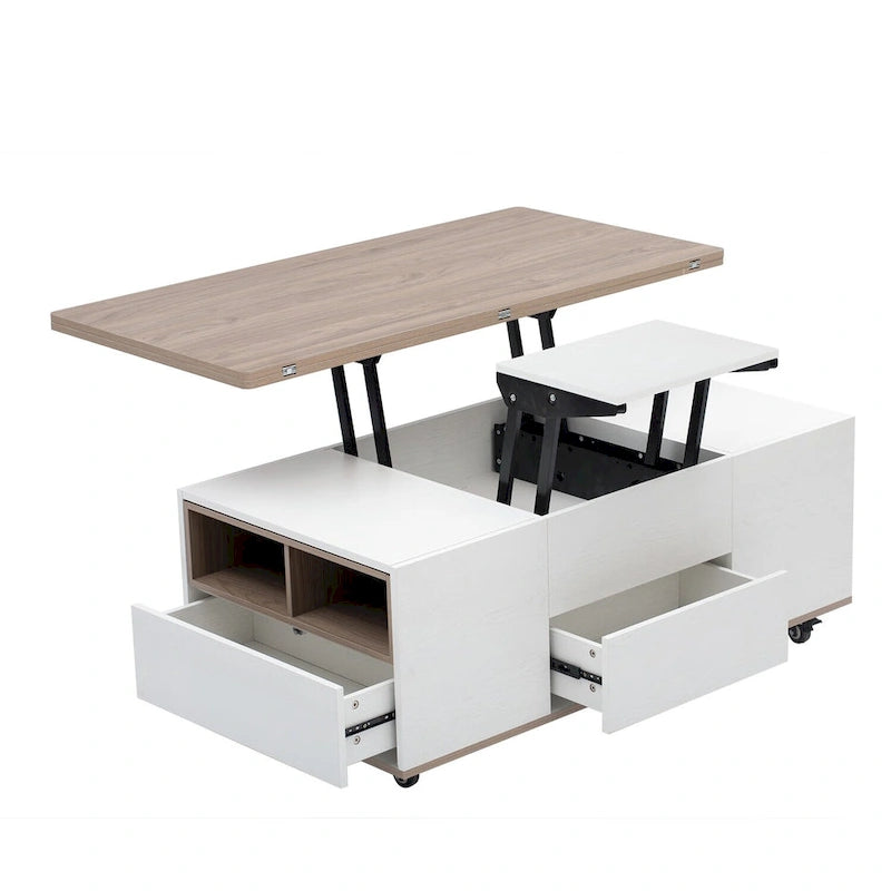 Table basse multifonctionnelle Merax Modern à plateau relevable-3