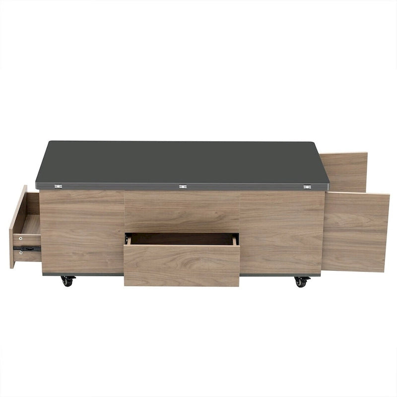 Table basse multifonctionnelle Merax Modern à plateau relevable-14