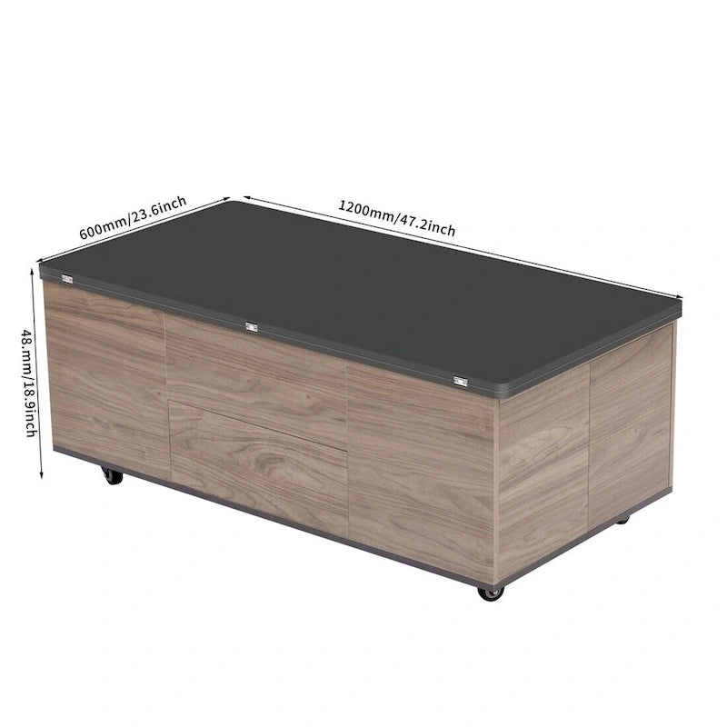 Table basse multifonctionnelle Merax Modern à plateau relevable-20