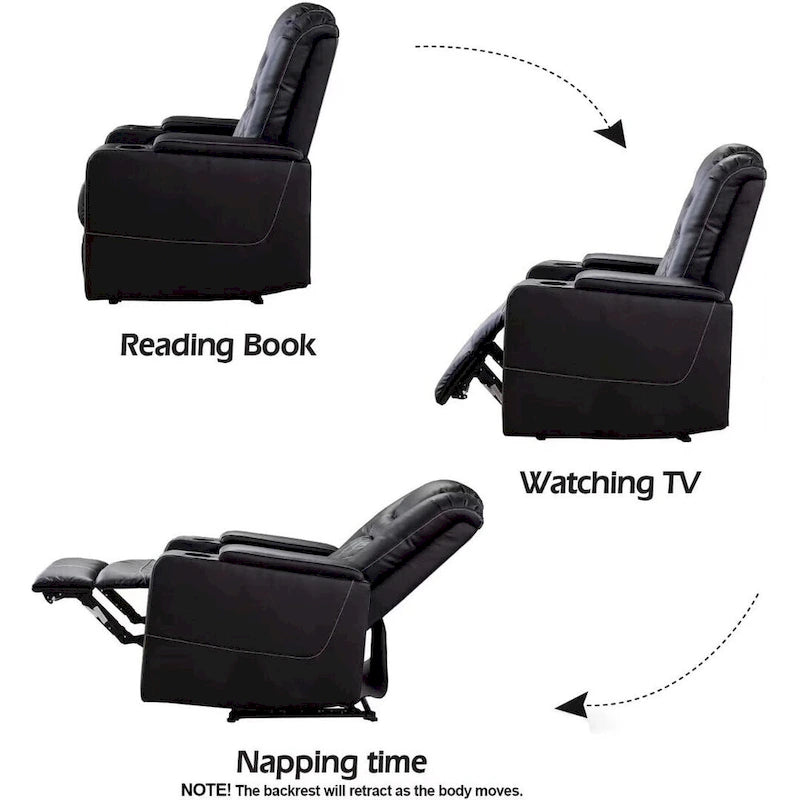 Fauteuil inclinable électrique multifonction Ebello pour home cinéma-8