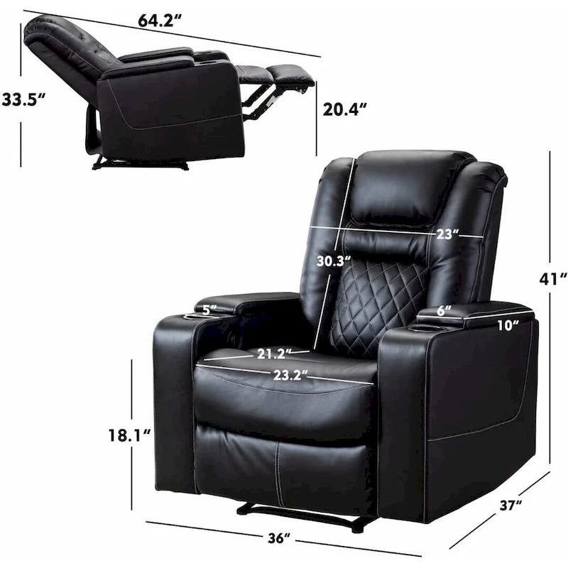 Fauteuil inclinable électrique multifonction Ebello pour home cinéma-9