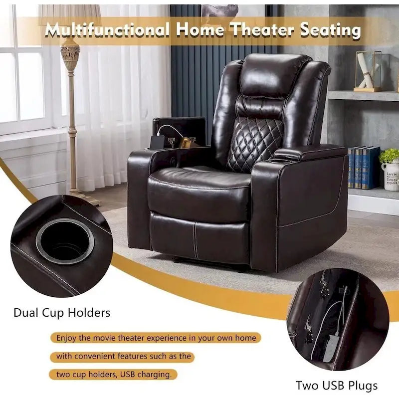 Fauteuil inclinable électrique multifonction Ebello pour home cinéma-22