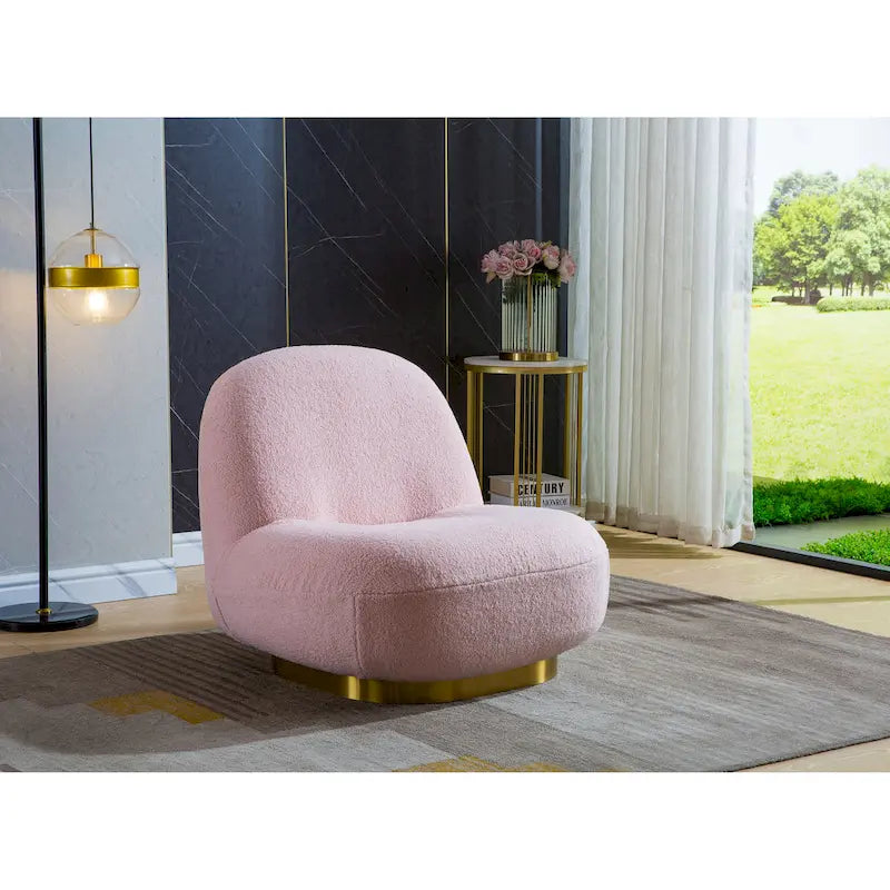 Fauteuil pivotant moderne en velours