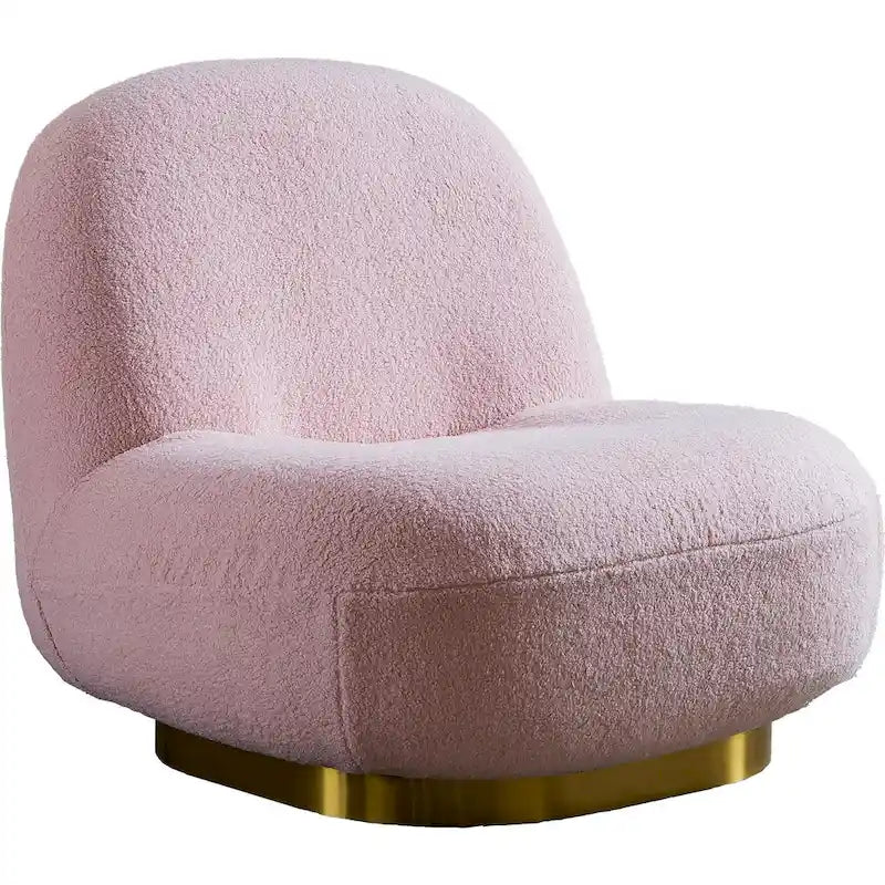 Fauteuil pivotant moderne en velours-6