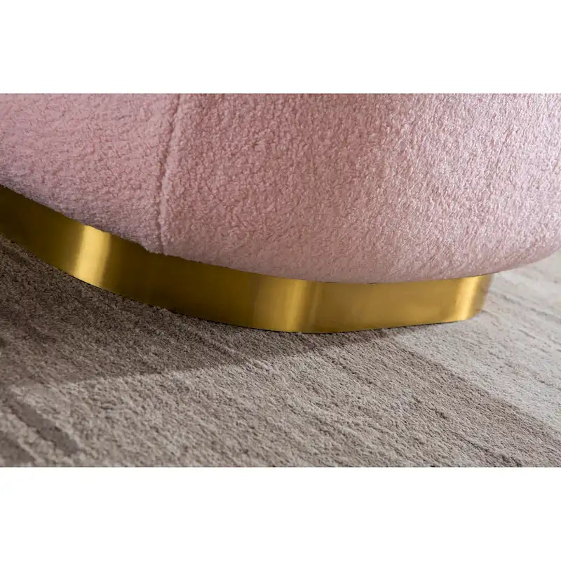 Fauteuil pivotant moderne en velours-7