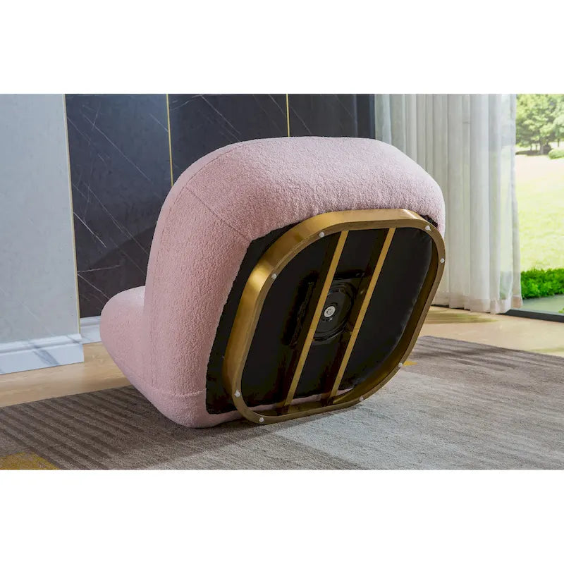 Fauteuil pivotant moderne en velours-9