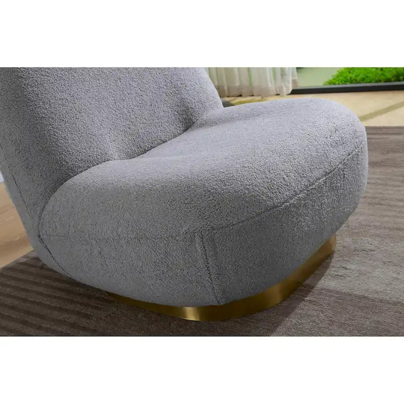 Fauteuil pivotant moderne en velours-13