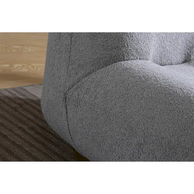 Fauteuil pivotant moderne en velours-14