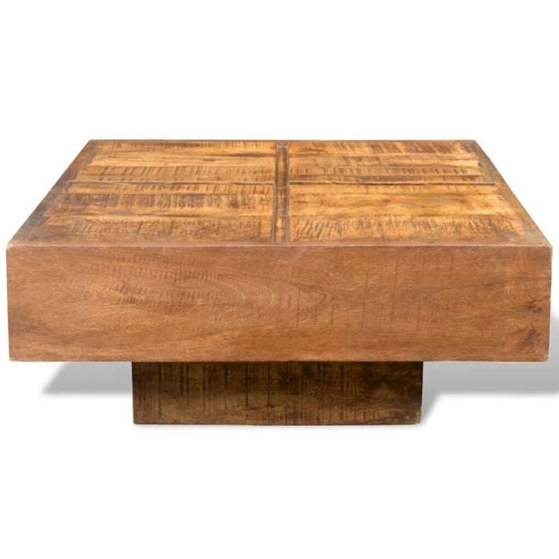Table basse carrée vidaXL en bois de manguier massif marron - 68,5 x 68,5 x 30,5 cm-2