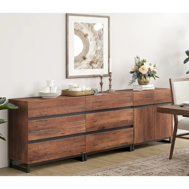 Meuble de rangement WAMPAT, buffet moderne 3 en 1-8