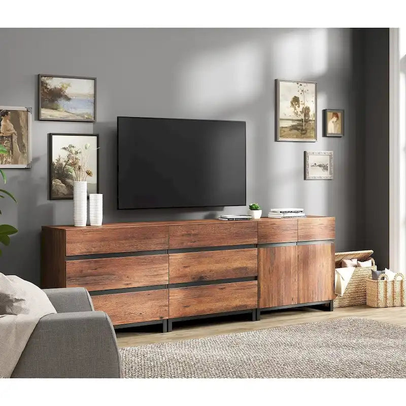 Meuble de rangement WAMPAT, buffet moderne 3 en 1-3