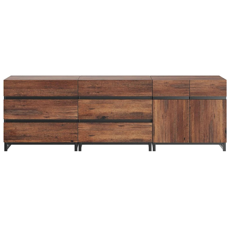 Meuble de rangement WAMPAT, buffet moderne 3 en 1-6