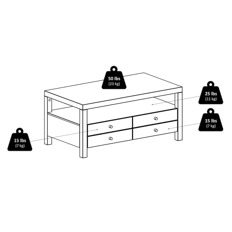 Table basse Copenhagen, Espresso - 40,16 x 22,83 x 18,35-9