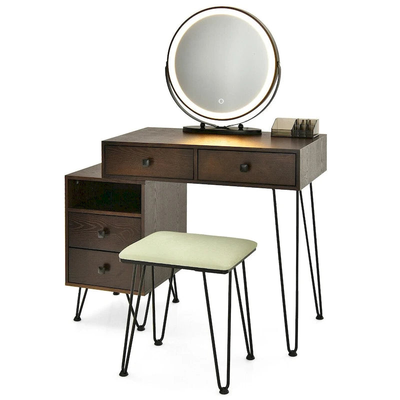Coiffeuse moderne avec armoire de rangement - 31,5 x 16 x 30 (L x l x H)-21