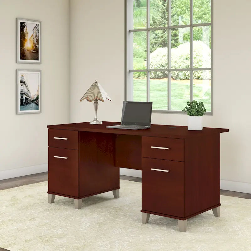 Bureau d'ordinateur Bush Furniture Somerset 60W avec tiroirs-10