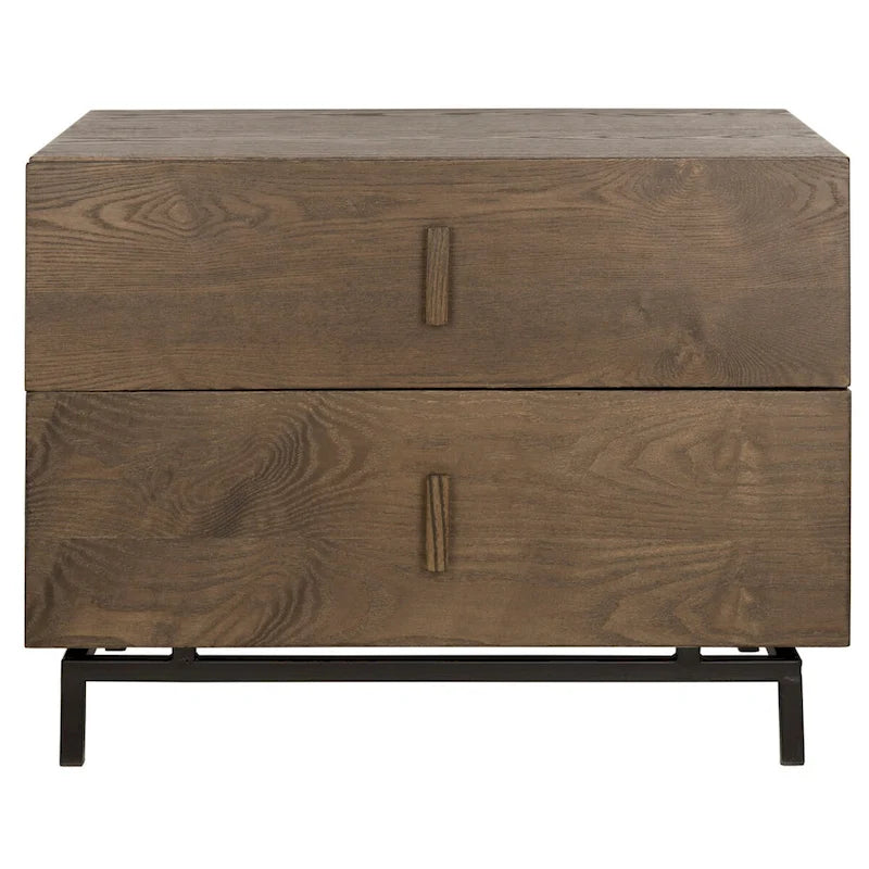 Armoire de rangement SAFAVIEH Shirleyann, marron foncé/noir - 70 x 44 x 55 cm (28 po L x 18 po P x 22 po H)-3