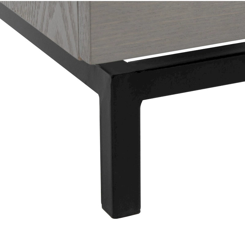 Armoire de rangement SAFAVIEH Shirleyann, marron foncé/noir - 70 x 44 x 55 cm (28 po L x 18 po P x 22 po H)-9