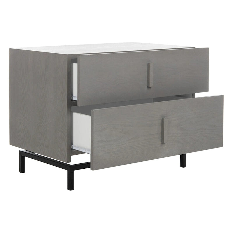 Armoire de rangement SAFAVIEH Shirleyann, marron foncé/noir - 70 x 44 x 55 cm (28 po L x 18 po P x 22 po H)-10