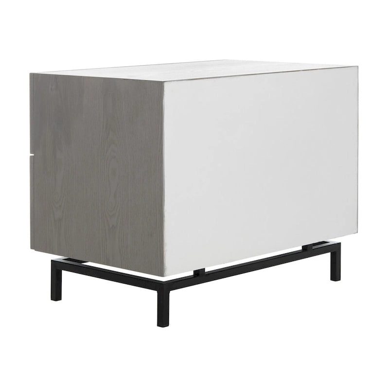 Armoire de rangement SAFAVIEH Shirleyann, marron foncé/noir - 70 x 44 x 55 cm (28 po L x 18 po P x 22 po H)-14