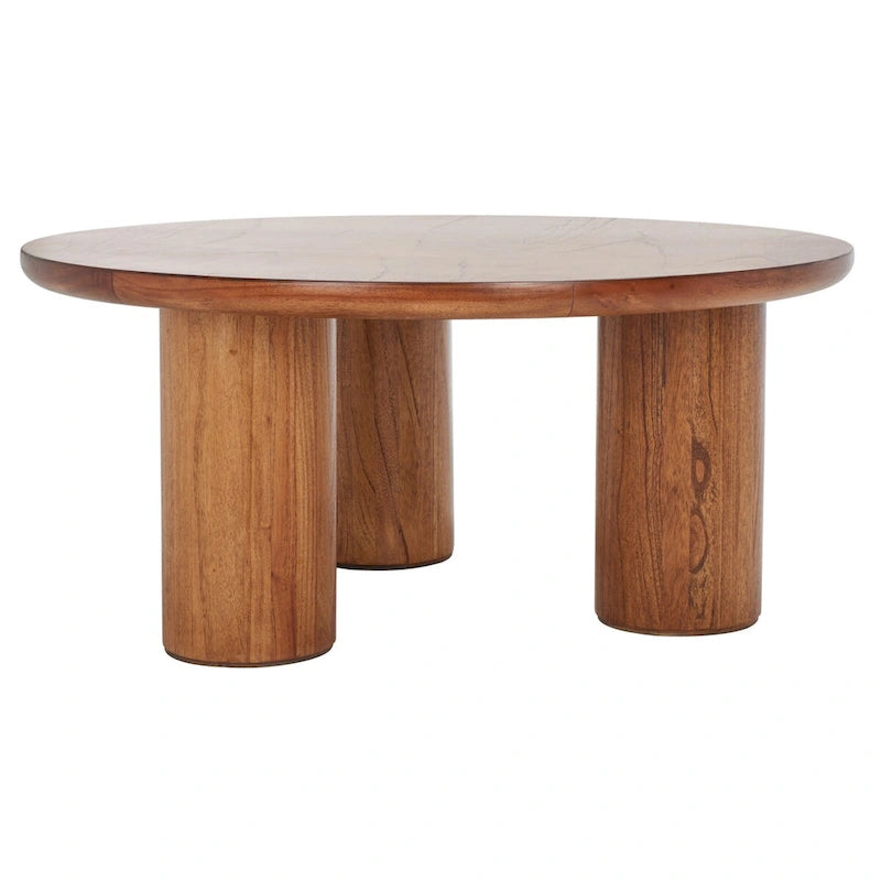 Table basse ronde SAFAVIEH Heivi à 3 pieds - 40 cm L x 40 cm P x 18 cm H-4