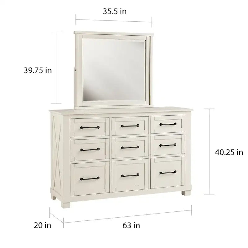 Collection de chambre à coucher Simply Solid Shanna en bois massif, 6 pièces avec rangement-19