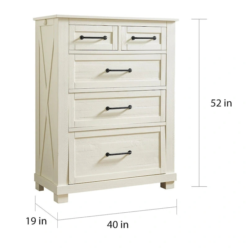 Collection de chambre à coucher Simply Solid Shanna en bois massif, 6 pièces avec rangement-20