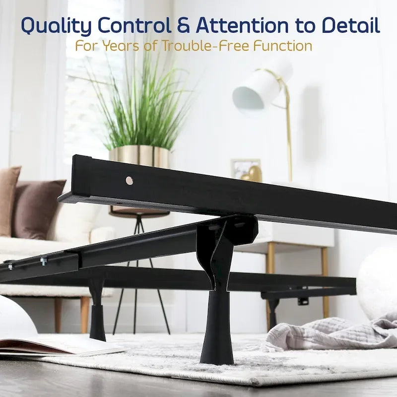 Cadre de lit extensible Clara Clark en métal à 4 pieds - Queen, Full, Twin-8