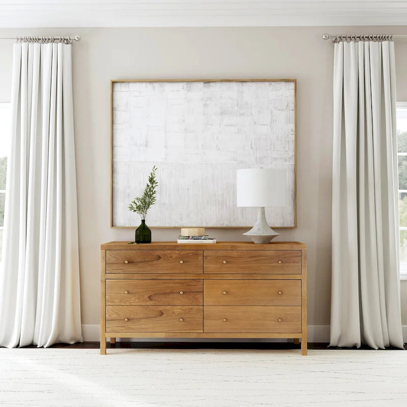 Commode large en bois Nora à 6 tiroirs-23