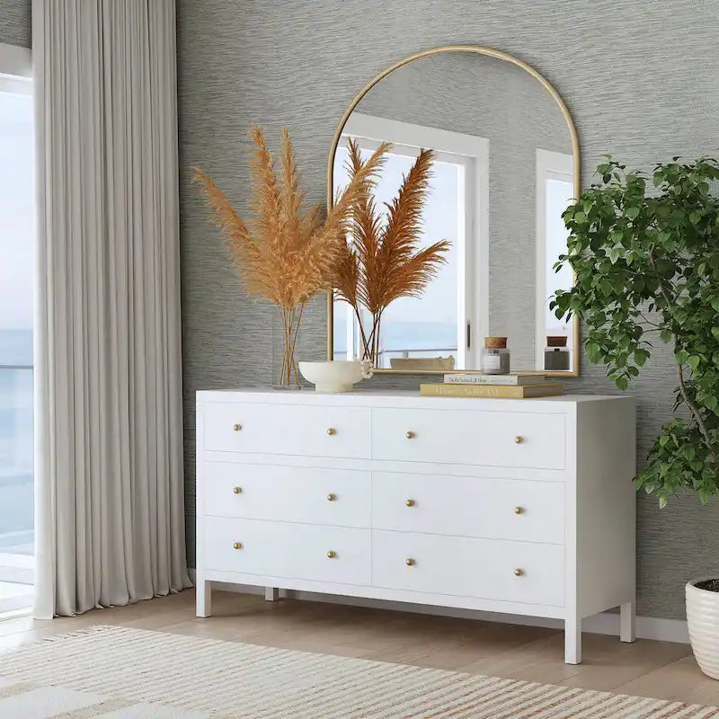 Commode large en bois Nora à 6 tiroirs-5