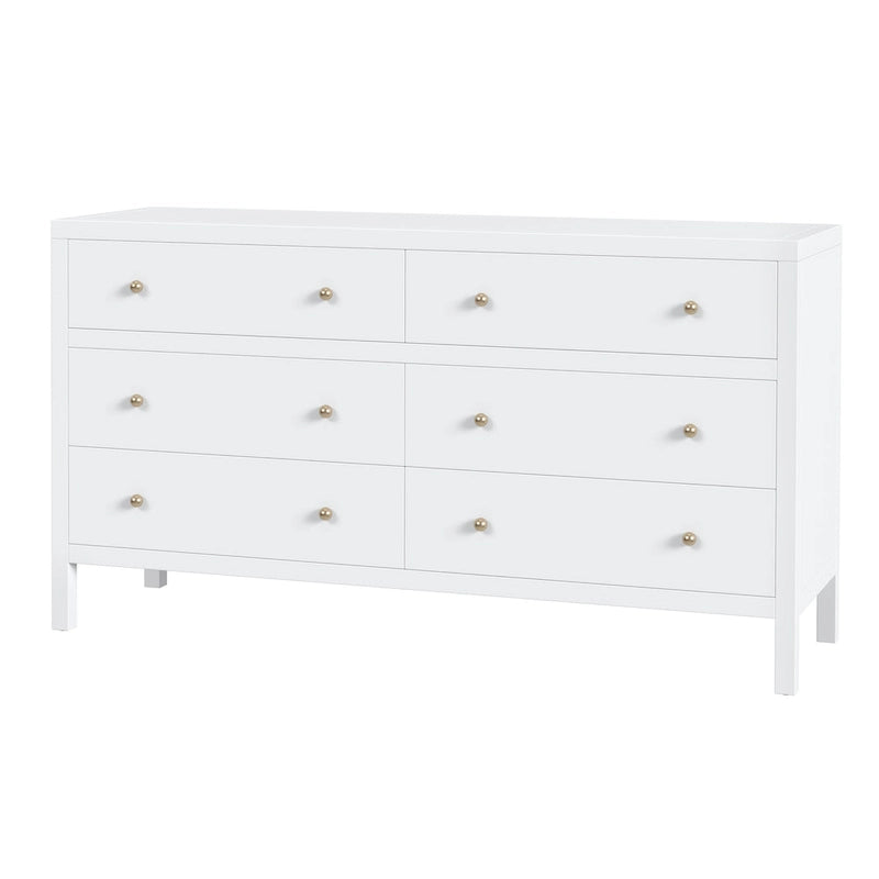 Commode large en bois Nora à 6 tiroirs-6