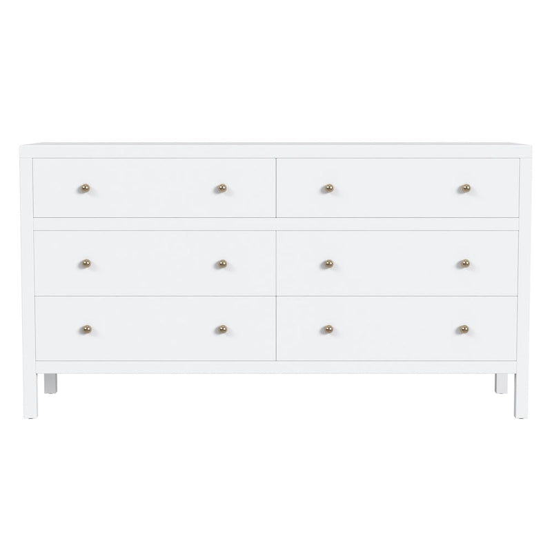 Commode large en bois Nora à 6 tiroirs-7