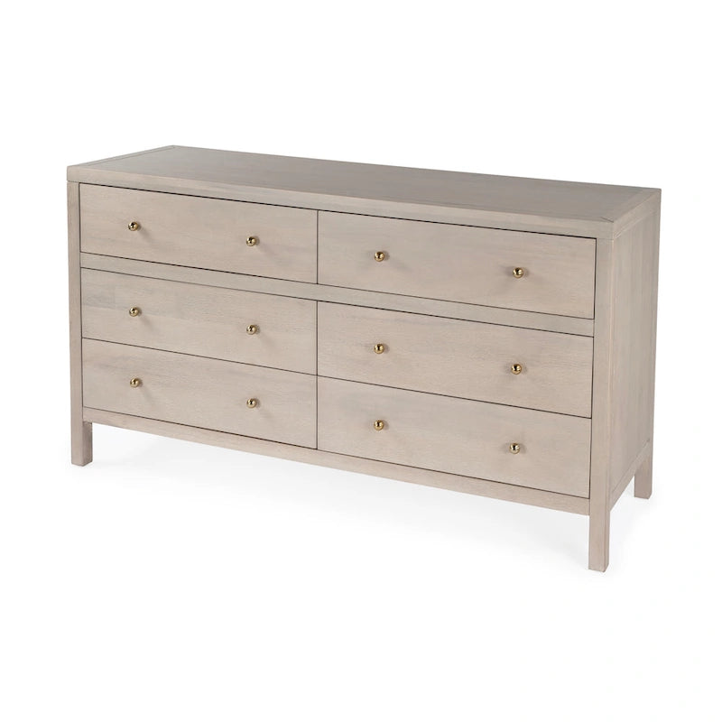 Commode large en bois Nora à 6 tiroirs-17