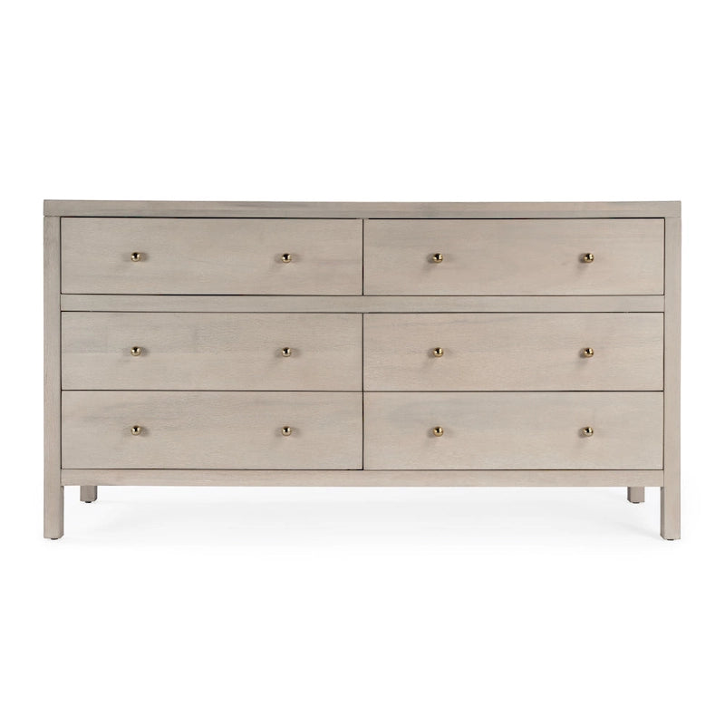 Commode large en bois Nora à 6 tiroirs-19