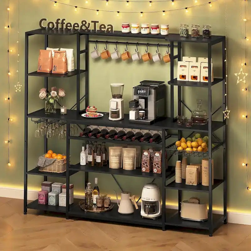 Étagère de rangement pour bar à café et à vin-15