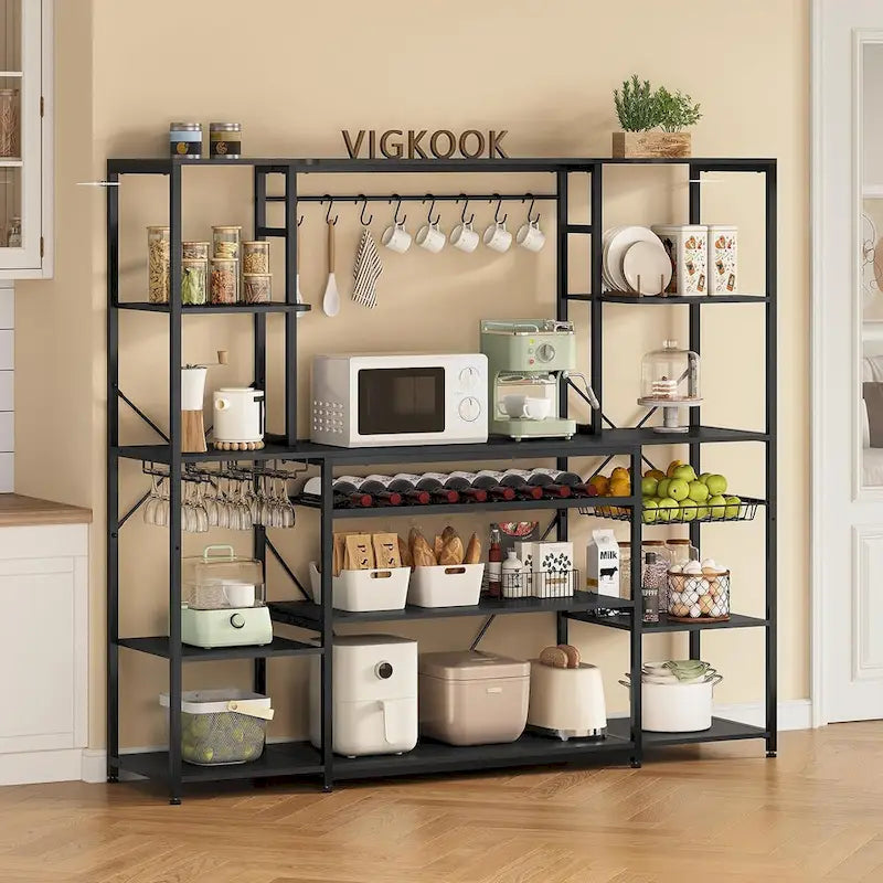 Étagère de rangement pour bar à café et à vin-2