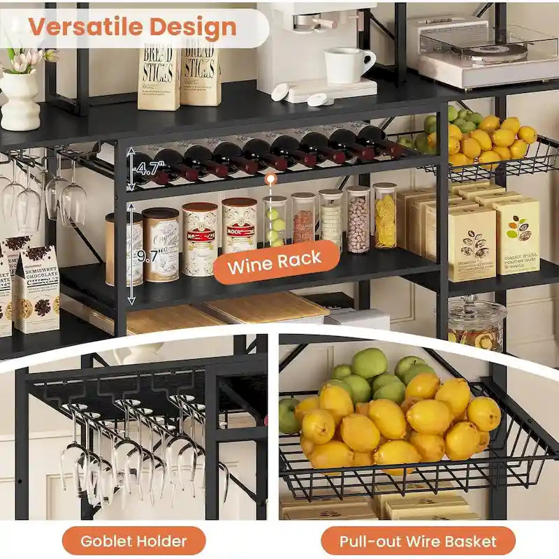 Étagère de rangement pour bar à café et à vin-6