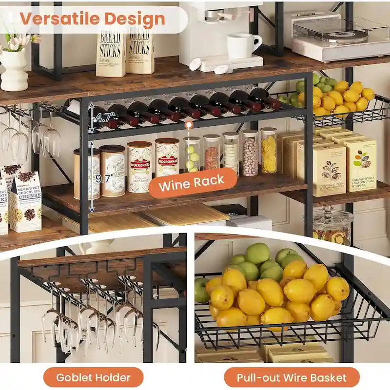Étagère de rangement pour bar à café et à vin-13