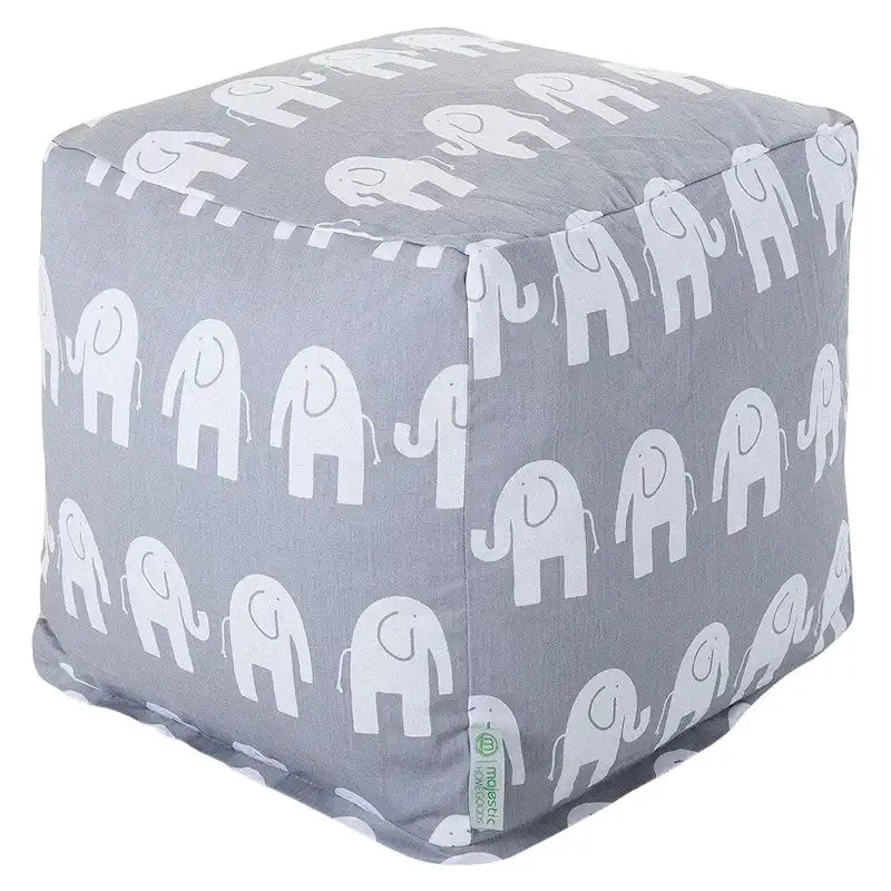 Pouf cube ottoman d'intérieur Ellie de Majestic Home Goods-10
