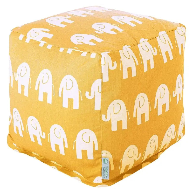 Pouf cube ottoman d'intérieur Ellie de Majestic Home Goods-11