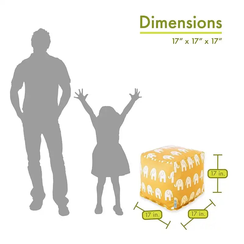 Pouf cube ottoman d'intérieur Ellie de Majestic Home Goods-8