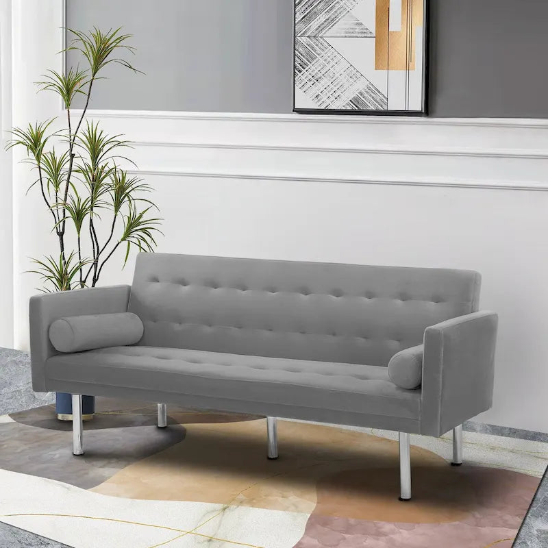Canapé-lit futon, canapé-lit futon convertible, canapé-lit deux places, méridienne pour salon, appartement, bureau-39