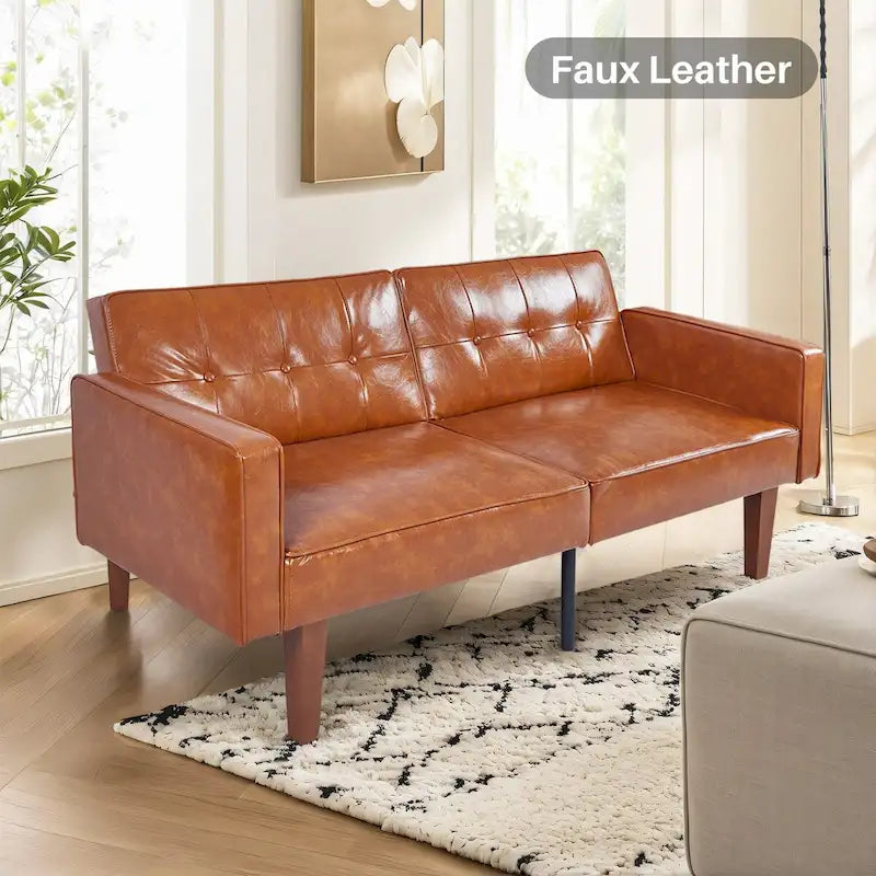 Canapé-lit futon, canapé-lit futon convertible, canapé-lit deux places, méridienne pour salon, appartement, bureau-46